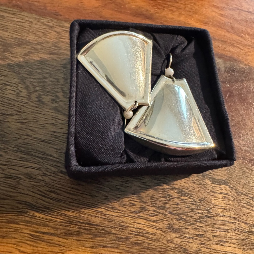 Silver Geometric Earrings